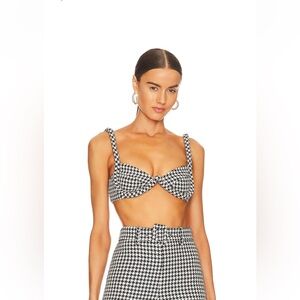 Majorelle Jayla Top in Houndstooth - new without tags